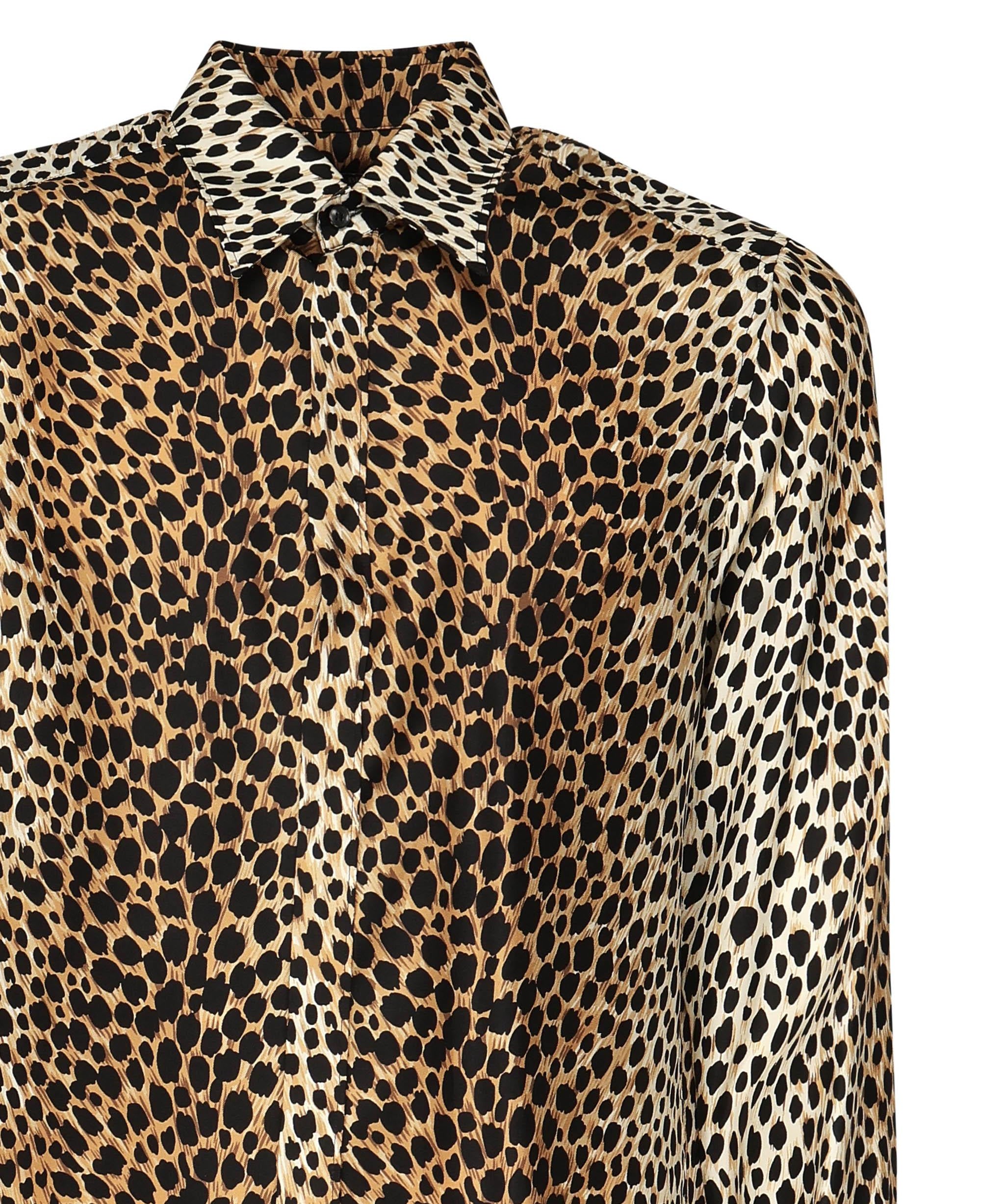 Camicia in twill di seta stampa Ocelot G5JL8T IS1NFHHL7N DOLCE & GABBANA 
