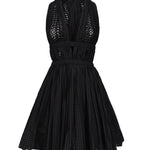 Mini dress in popeline traforato AA9R13456TL19 995 ALAIA 