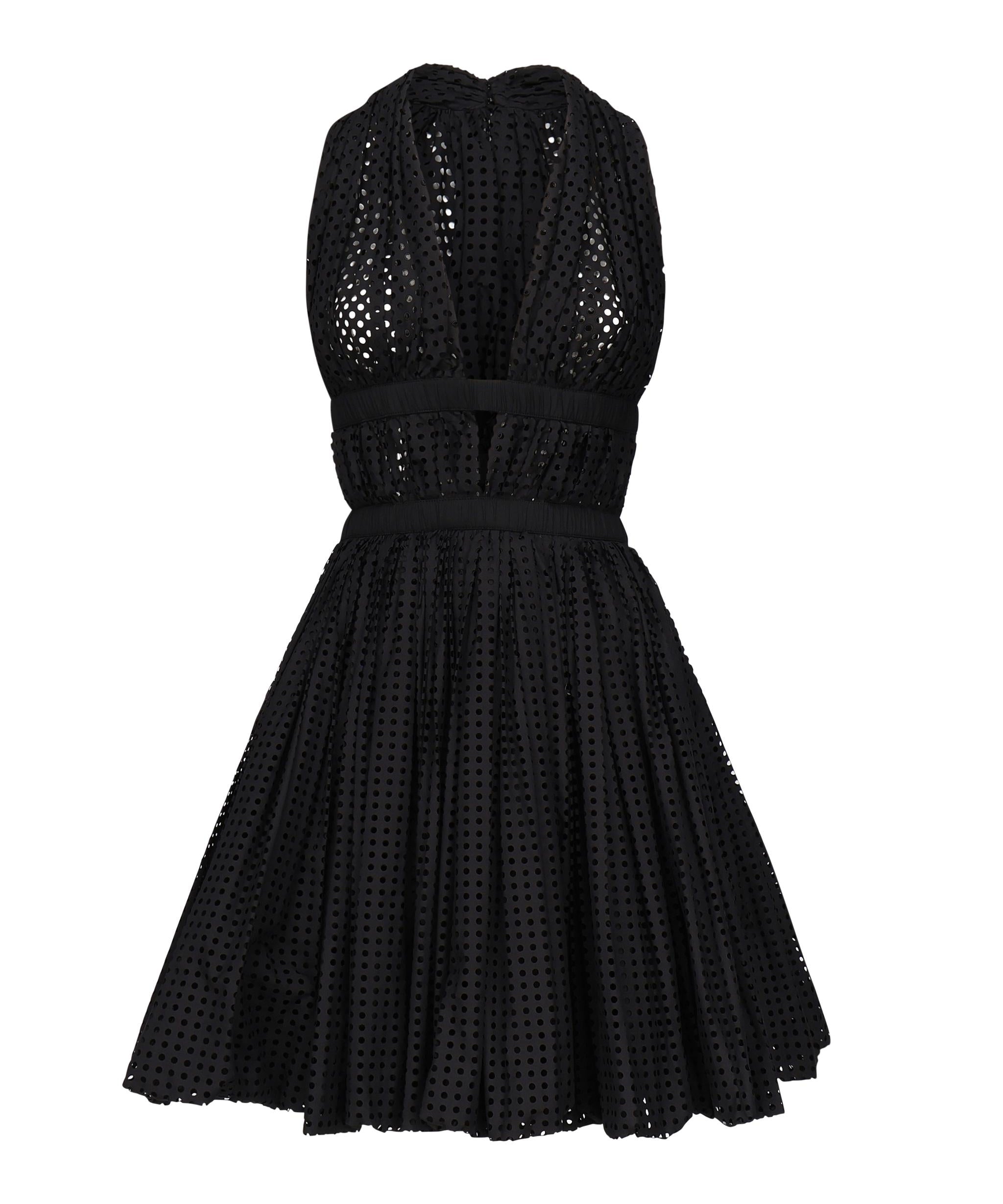 Mini dress in popeline traforato AA9R13456TL19 995 ALAIA 