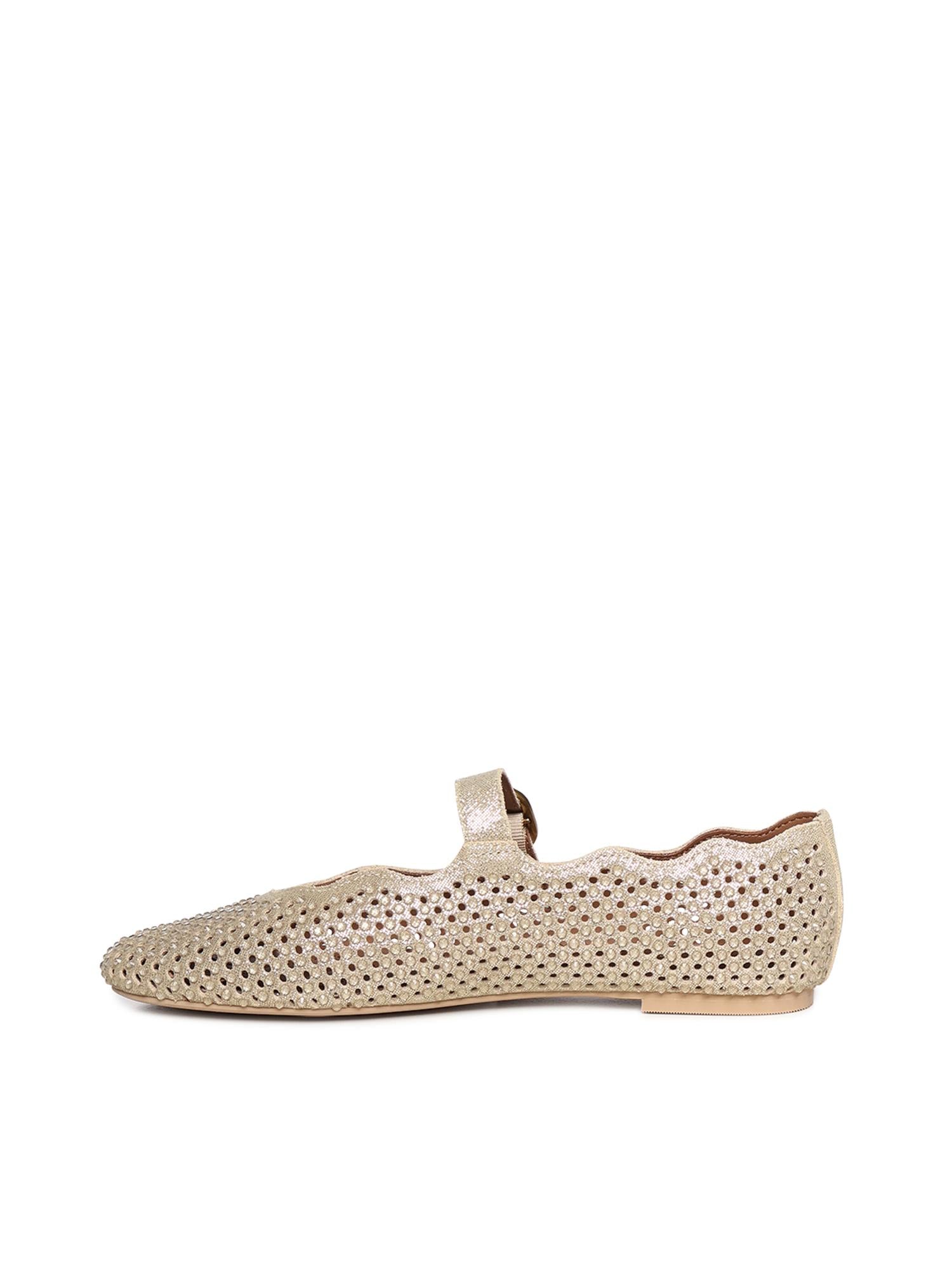 Ballerina Wavy Maifair con cristalli 5596461209 GOLD KURT GEIGER 
