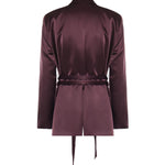 Giacca in satin con cintura 106589 A1Y5R57 PINKO 