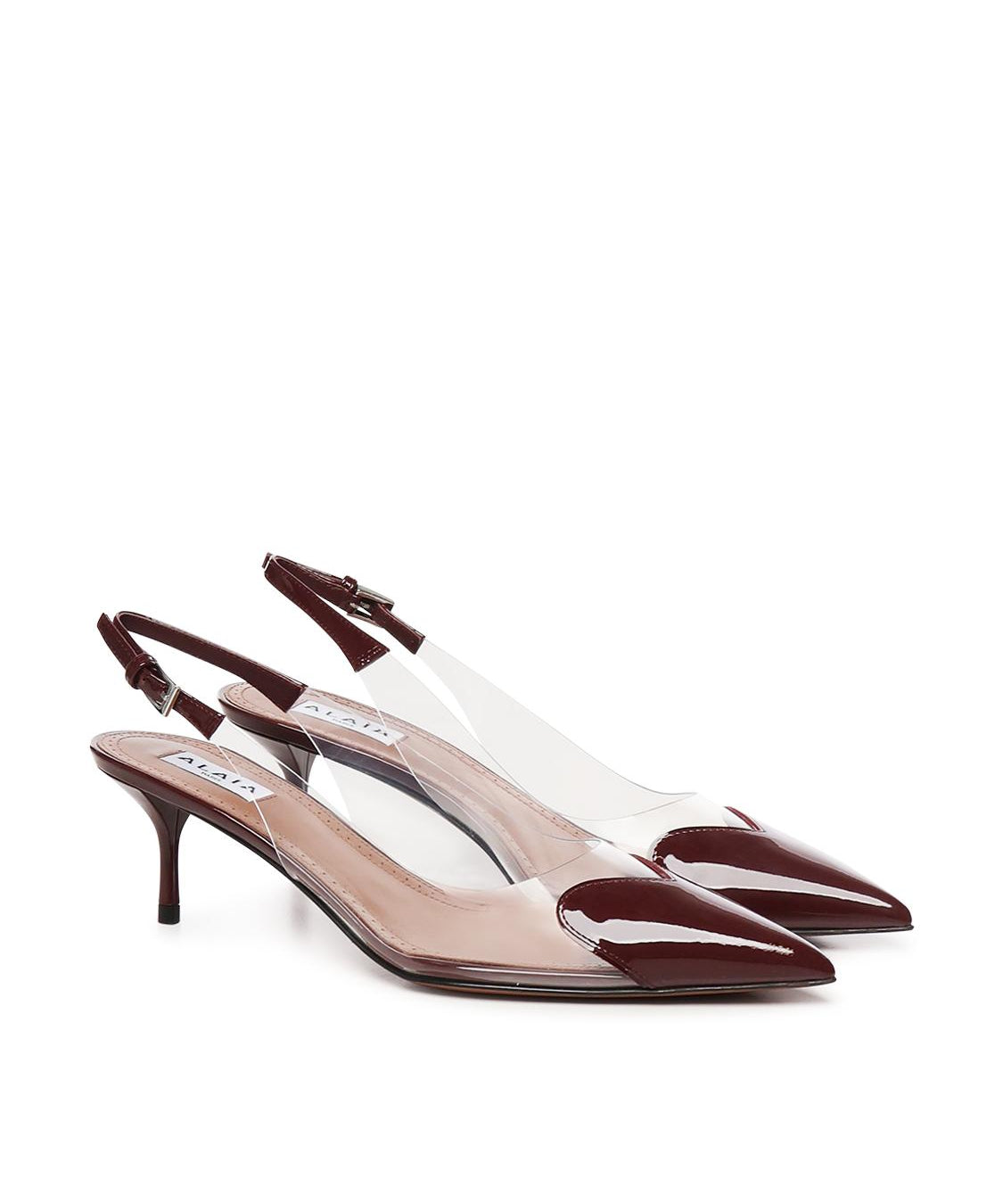Slingback Le Cœur in pelle di agnello verniciata AA3E057CK150 325 ALAIA 